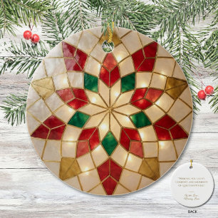 Capiz-Inspired Parol Christmas Ceramic Ornament