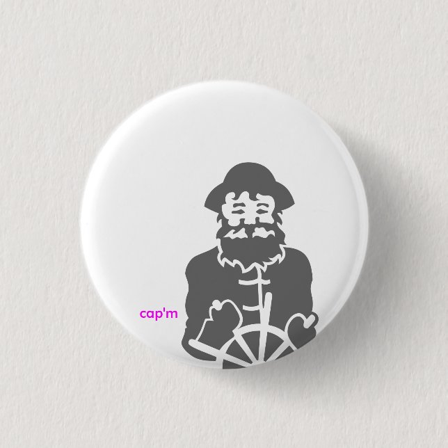 cap'm 3 cm round badge (Front)