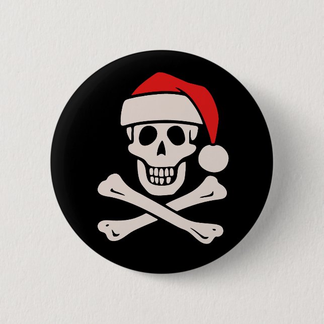 Cap'n Claus 6 Cm Round Badge (Front)