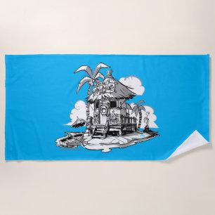 Cap'n Jack's Mog Mog Shack Beach Towel
