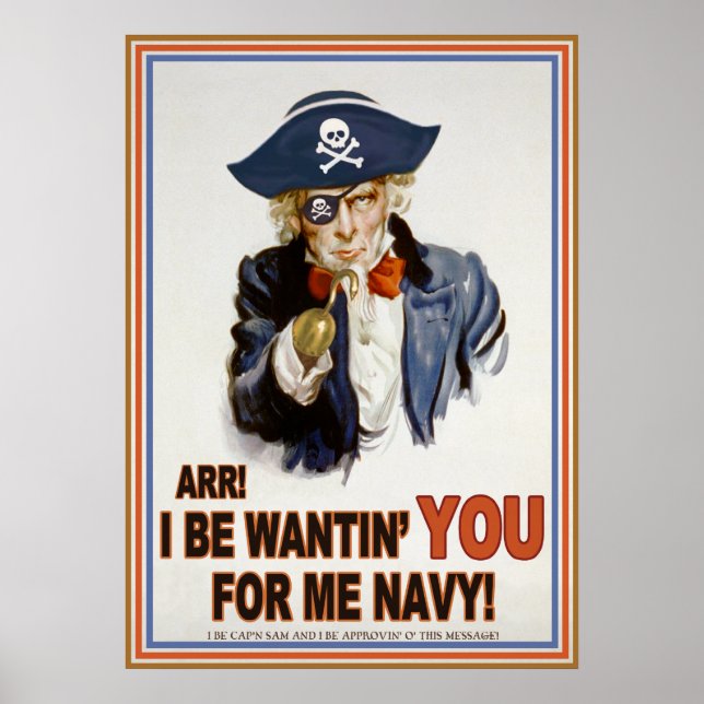 Cap'n Sam's Navy Poster (Front)