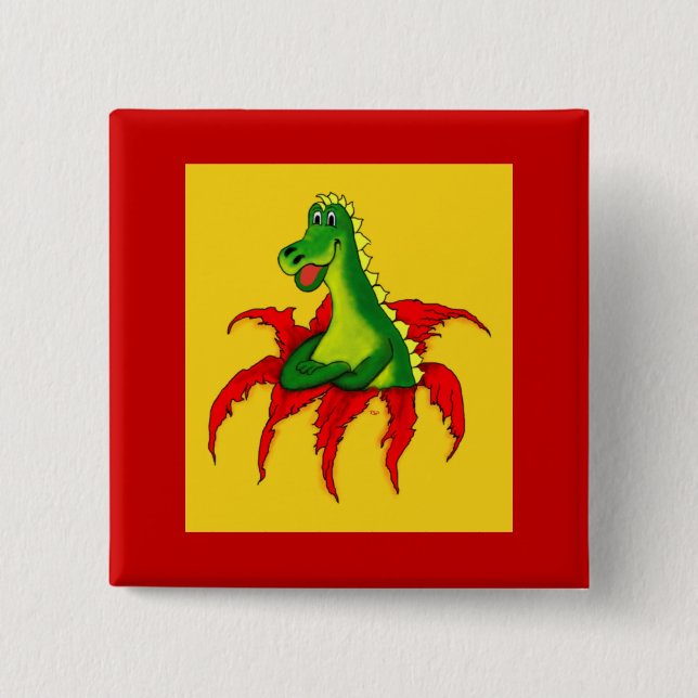 Capo , the little Dragon 15 Cm Square Badge (Front)