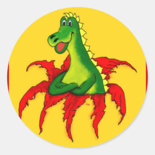 Capo , the little Dragon Classic Round Sticker