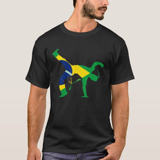 Capoeira Bencao Brazil Flag T-Shirt (Front)