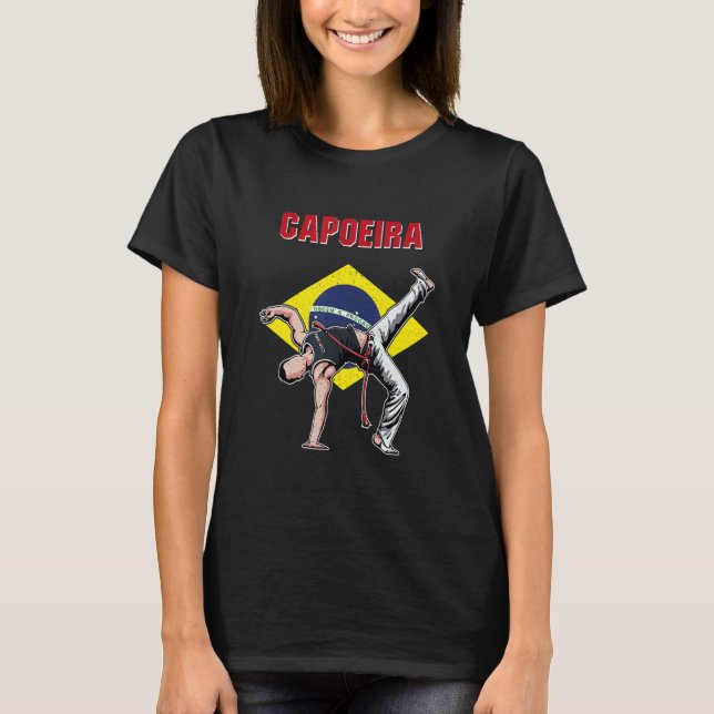 Capoeira Brazil dancer martial training athlete T-Shirt (Front)