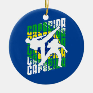 Capoeira Brazil Flag Dance Fight Mixed Martial Ceramic Ornament
