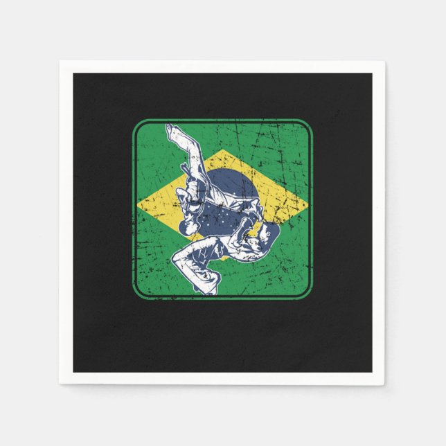 Capoeira Brazil Martial Artist Brazilian Martial A Napkin (Front)