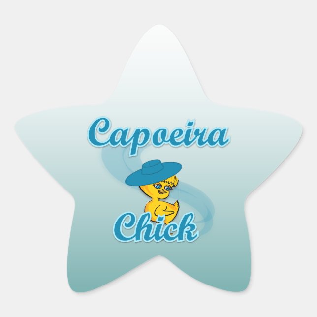 Capoeira Chick #3 Star Sticker (Front)