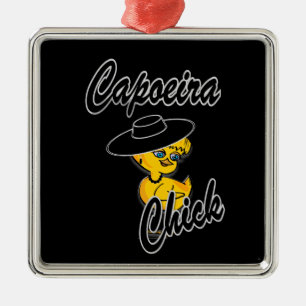 Capoeira Chick #4 Metal Ornament
