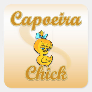 Capoeira Chick Square Sticker