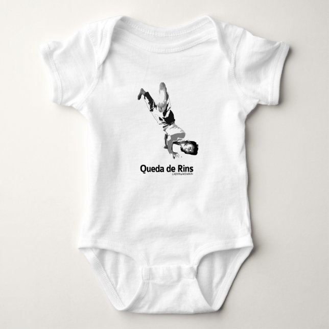 Capoeira moves, queda de rins baby bodysuit (Front)