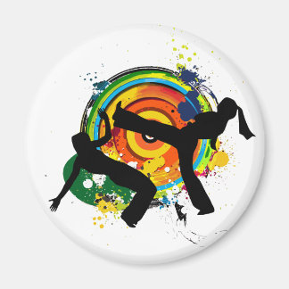 capoeira silhouette magnet