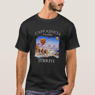 Cappadocia Turkey Hot Air Balloon rides Snow Winte T-Shirt