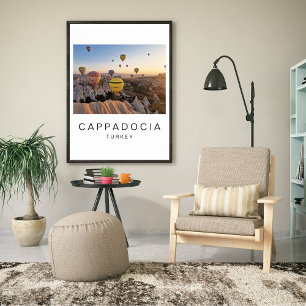Cappadocia Turkey Hot Air Balloon Travel Photo  Poster