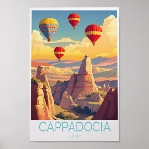 Cappadocia Turkey Travel Poster