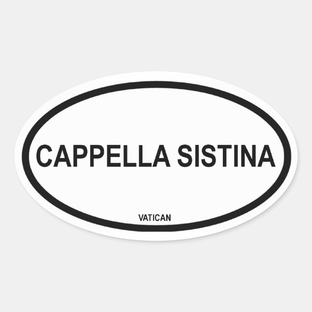 CAPPELLA SISTINA OVAL STICKER (Front)