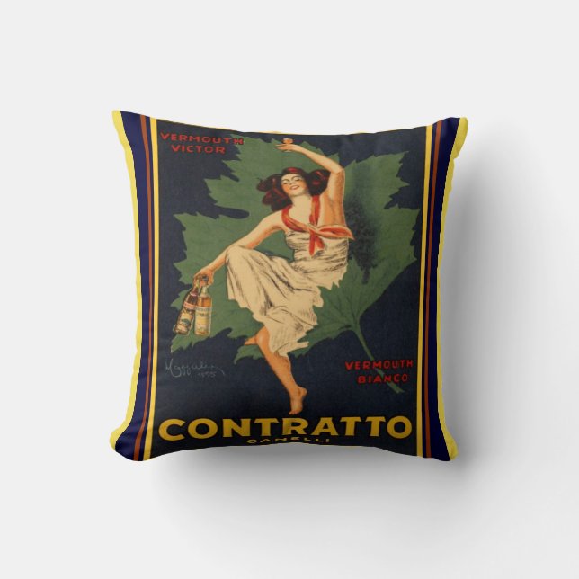Cappiello Contratto Canelli Throw Pillow (Front)