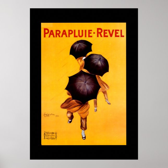 Cappiello Poster Umbrella "Parapluie - Revel" (Front)