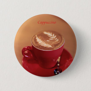 Cappuccino 6 Cm Round Badge