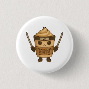 Cappuccino Assassino Italian 3 Cm Round Badge
