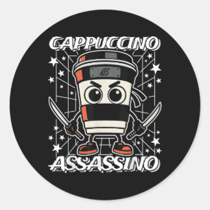 Cappuccino-assassino Italian-brainrot Coffee Assas Classic Round Sticker