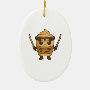 Cappuccino Assassino Italian Ceramic Ornament