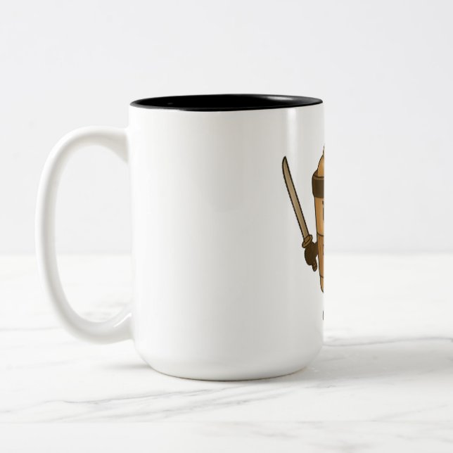 Cappuccino Assassino Italian Two-Tone Coffee Mug (Left)