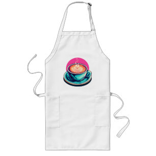Cappuccino coffee cup long apron