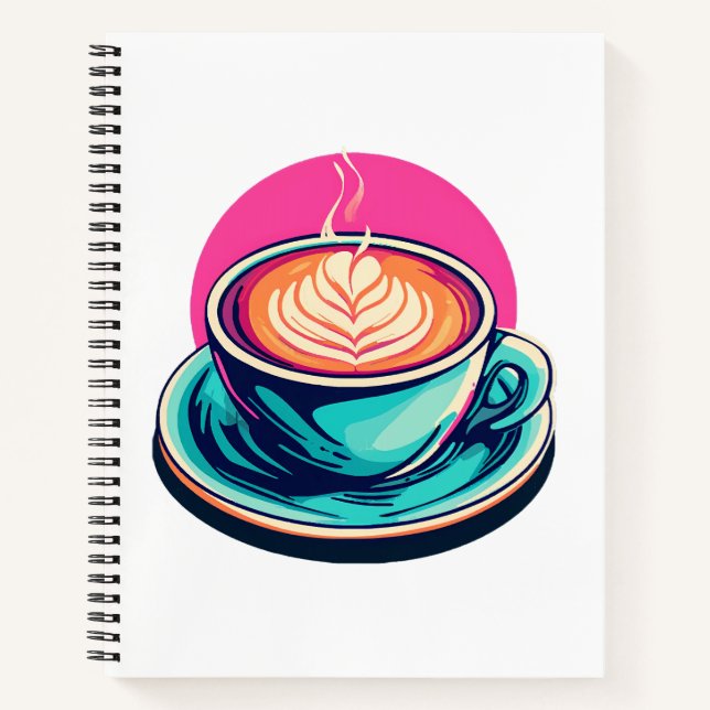 Cappuccino coffee cup notebook (Front)