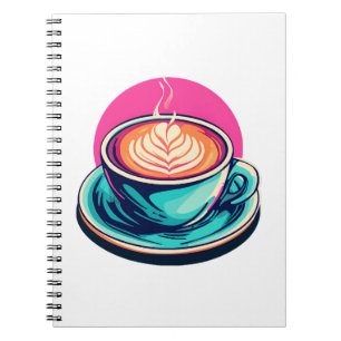Cappuccino coffee cup notebook