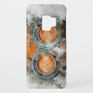 Cappuccino coffee cups painting aesthetic art Case-Mate samsung galaxy s9 case