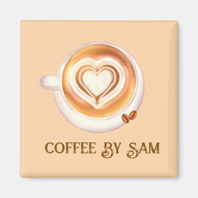 Cappuccino Coffee Magnet (Front)