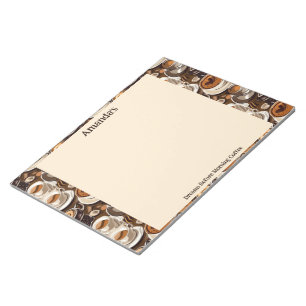 Cappuccino Coffee Oil Paint Pattern Personalised Notepad