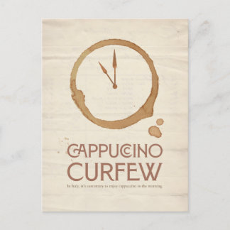 Cappuccino Curfew – 11AM Coffee Postcard
