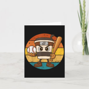 Cappuccino Ino Baseball Cute Italian Brainrot Meme Card