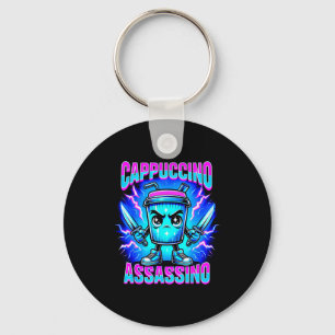 Cappuccino Ino Brainrot Italian Meme Key Ring