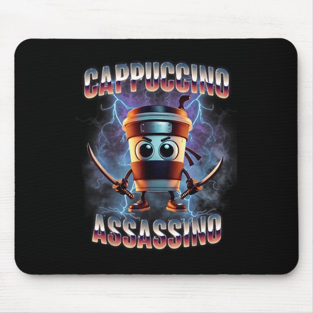 Cappuccino Ino Brainrot Italian Meme  Mouse Pad (Front)