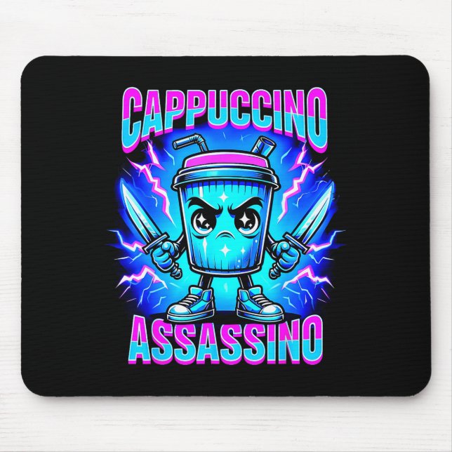 Cappuccino Ino Brainrot Italian Meme  Mouse Pad (Front)