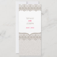 Cappuccino Lace Wedding Invitation