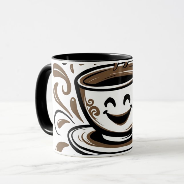 Cappuccino Smiling, Mug (Front Left)