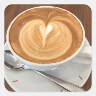 Cappuccino square sticker