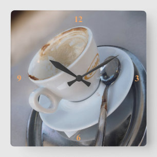 Cappuccino. Square Wall Clock