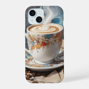 Cappuccino with Coffee Bean iPhone 15 Case