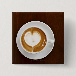 Cappuccino with love 15 cm square badge
