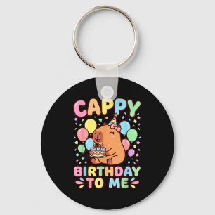 Cappy birthday capybara birthday to me key ring