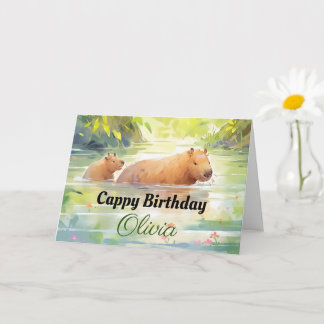 Cappy Birthday! - Cute Capybara Birthday Card