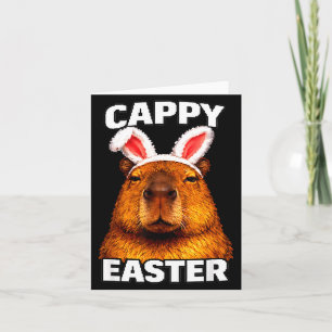 Cappy easter funny capybara bunny ears animal card