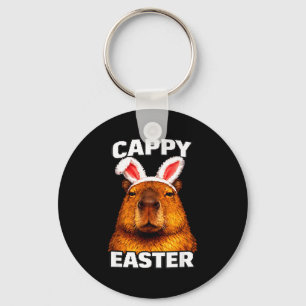 Cappy easter funny capybara bunny ears animal key ring