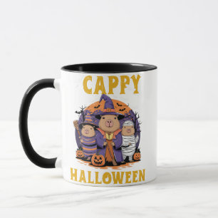 "Cappy Halloween Capybara Pumpkin Mug – Cute Funny