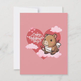 Cappy Valentine’s Day | Cute Capybara Cupid Card